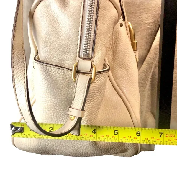 CHLOE PADDINGTON Leather Handbag Beige Cream Crossbody Strap Lock & Key - Image 14