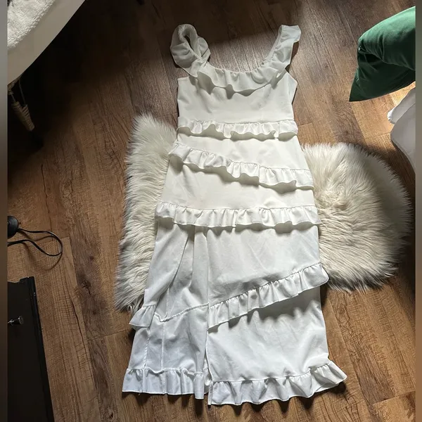 SHOW ME YOUR MUMU Greta Dress In White Stretch - Image 7