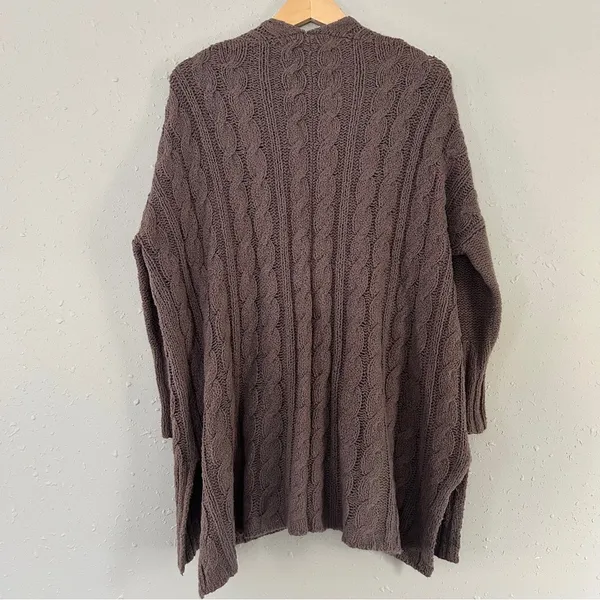 Free People Mushroom Oversized Sweater Brown Tan Casual Comfy Winter Neutral - Image 8