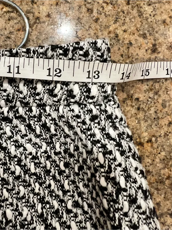 Commense Button Front Tweed Maxi Skirt Black White Small NWT Sold Out - Image 9