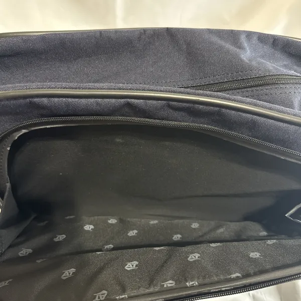 American Tourister‎ Canvas Shoulder Bag Laptop Navy Blue Carry On Vintage - Image 4