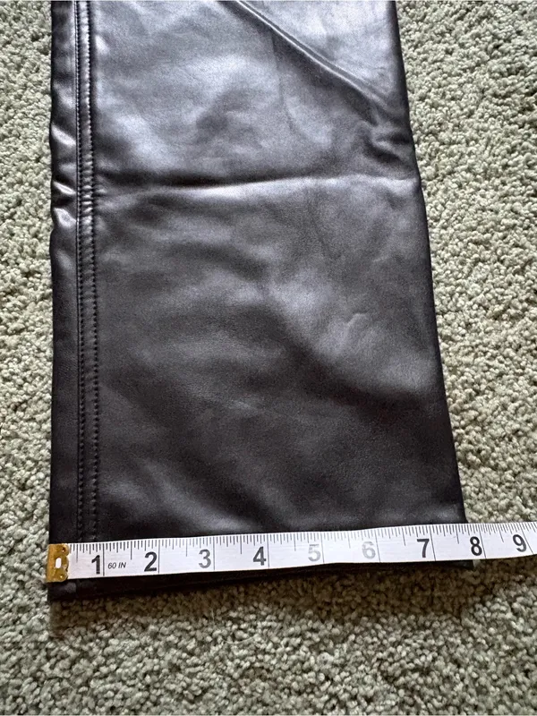 Abercrombie&Fitch The ‘90s Straight Ultra High Rise Faux Leather Pants NWT 30/10 - Image 4