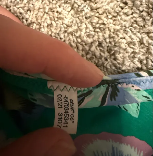 Aerie Printed Tie Super High Cut Cheekiest Bikini Bottom in a green tropical floral - Image 4