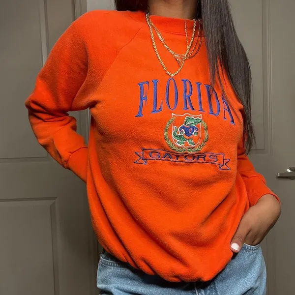 Medium Florida Gators Sweat Top Orange - Image 2