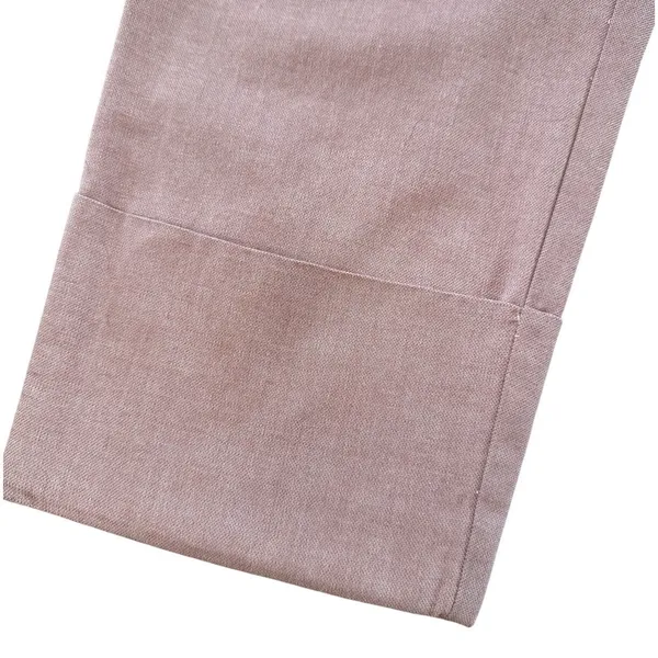 Zara Cotton Blend Cropped Pants Size M Cuffed Wide Hem Ankle Dusty Pink Coastal‎ - Image 6