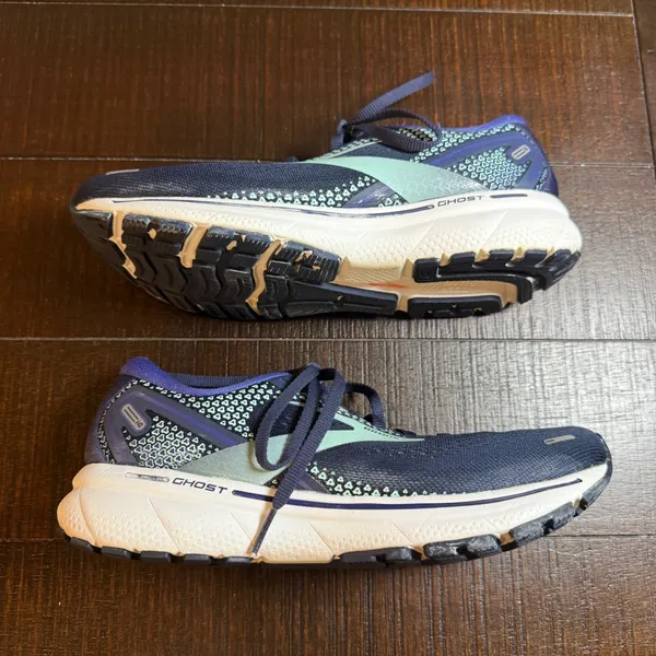 Brooks Ghost 14 Womens Running Shoes Blue‎ Mint White 1203561B446 Size 8.5 B - Image 5