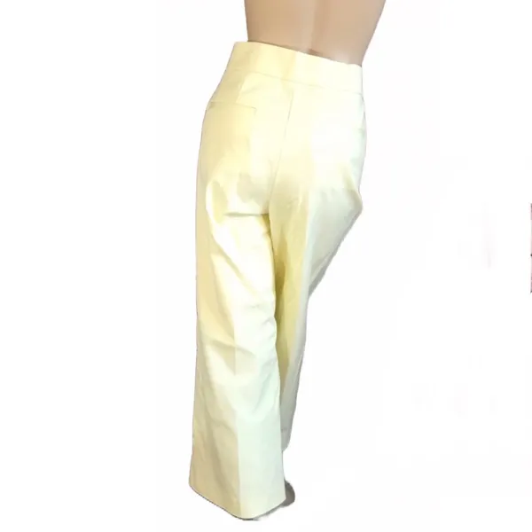 Loft Outlet Yellow Cropped Flare Leg Trousers (12) - Image 3