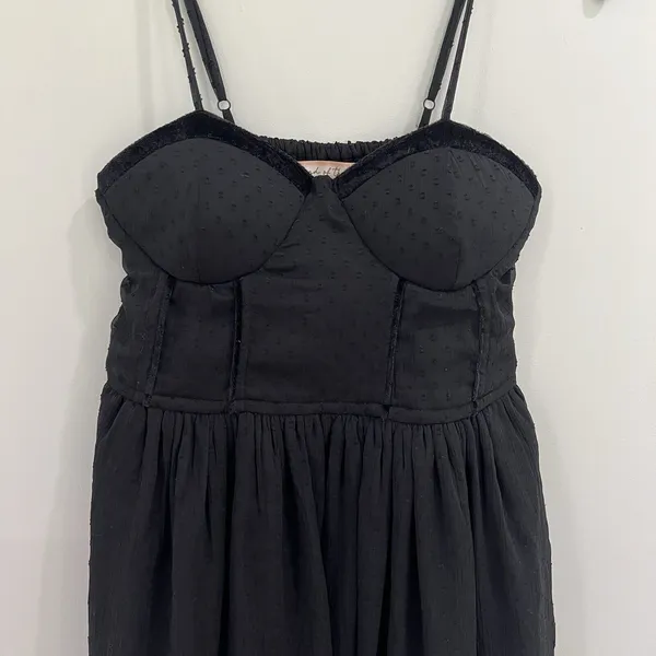 Band Of The Free Bustier Corset‎ Black Dress Size Medium Goth Short Mini Dress - Image 3