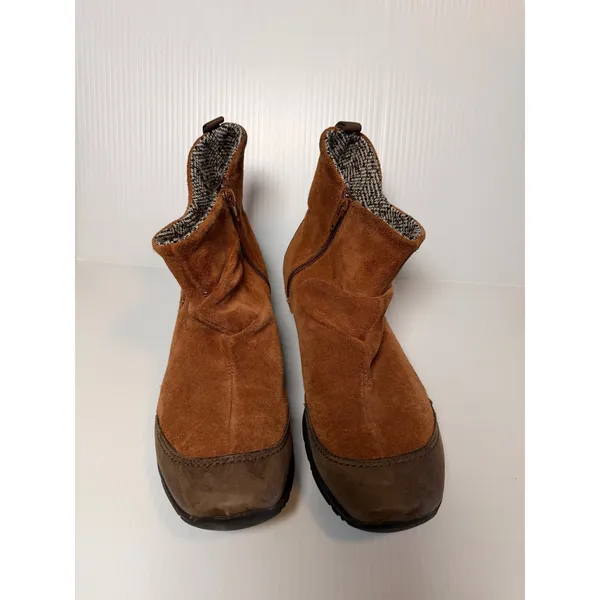 Merrell Freisa slouch Brown Suede Ankle Boots Side Zip Comfort Casual‎ Size 7.5 - Image 2