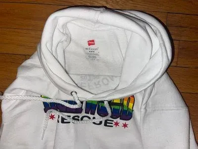 White Hoodie Size M - Image 2