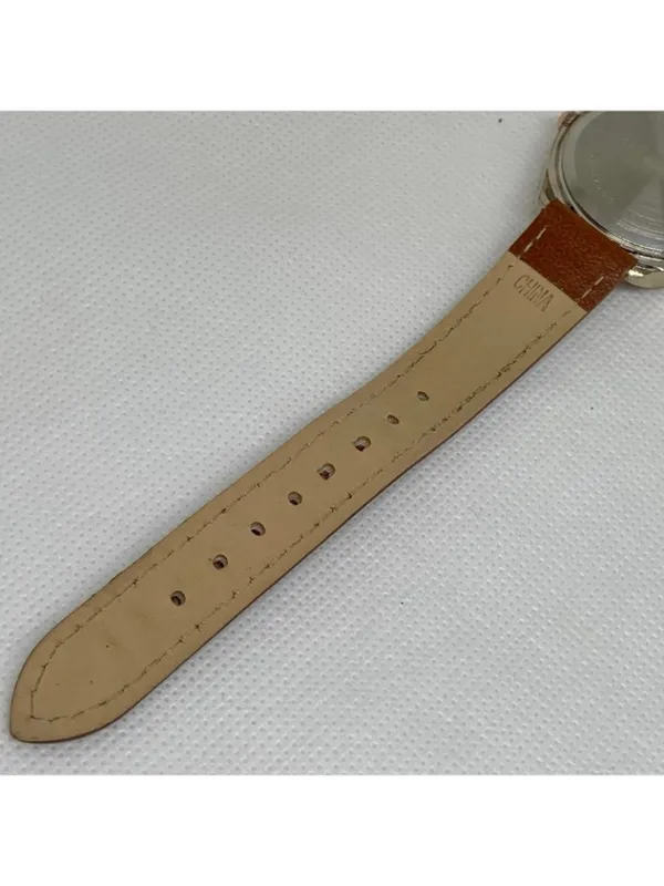 Anne Klein Ellen Tracy women silver brown tone watch 34mm quartz analog leather running - Image 7