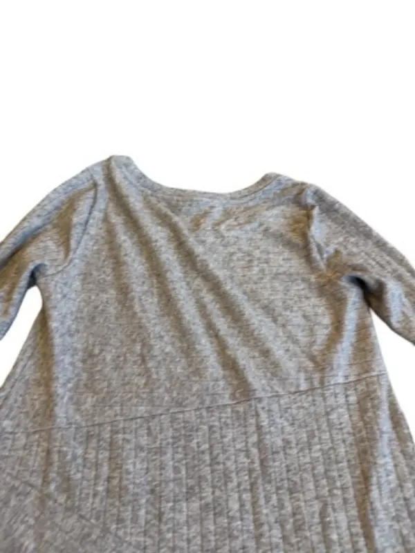 Soft Surroundings Beige Ribbed Knit Sweater Dress Long Sleeve Midi Medium Womens - Image 5
