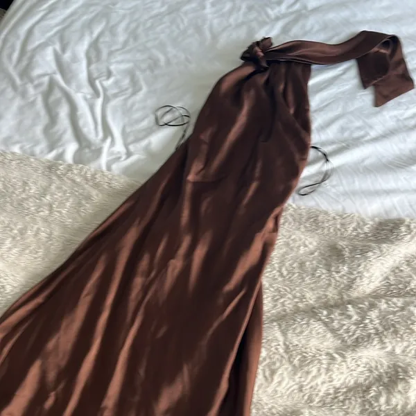ZARA NWT Brown Halter Dress - Image 4