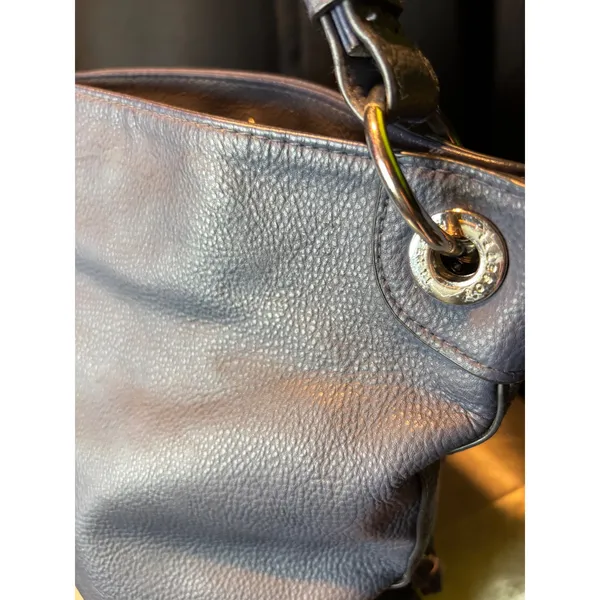 Rosetti Navy Blue Pebble Faux Leather Crossbody Bag Organizer Purse Silver Tone - Image 6