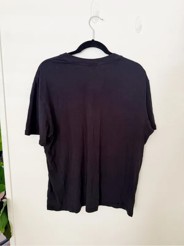 SKIMS Boyfriend T-Shirt Onyx Black Short Sleeve Lounge Tee Sz XL - Image 4