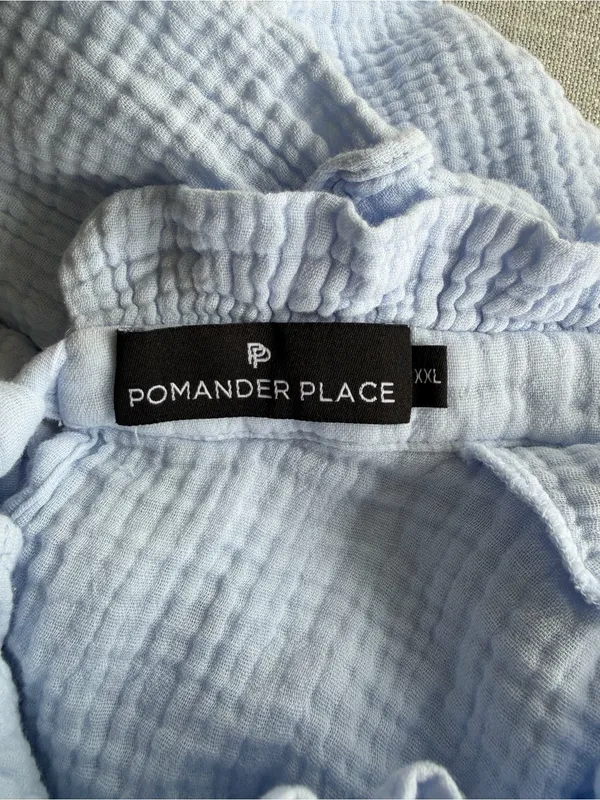 Tuckernuck Pomander Place Morgan Dress Light Blue Tiered Gauze Size XXL - Image 4