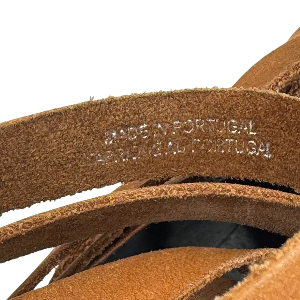 Free‎ People Womens Sz 40 Brown Strappy Leather Cutout Heeled Booties Block Heel - Image 8