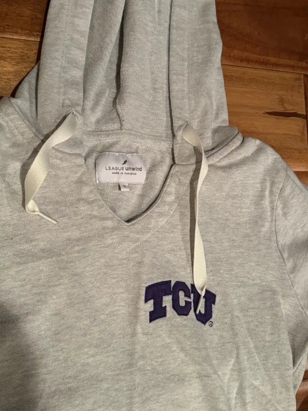 TCU cropped hoodie Gray - Image 2