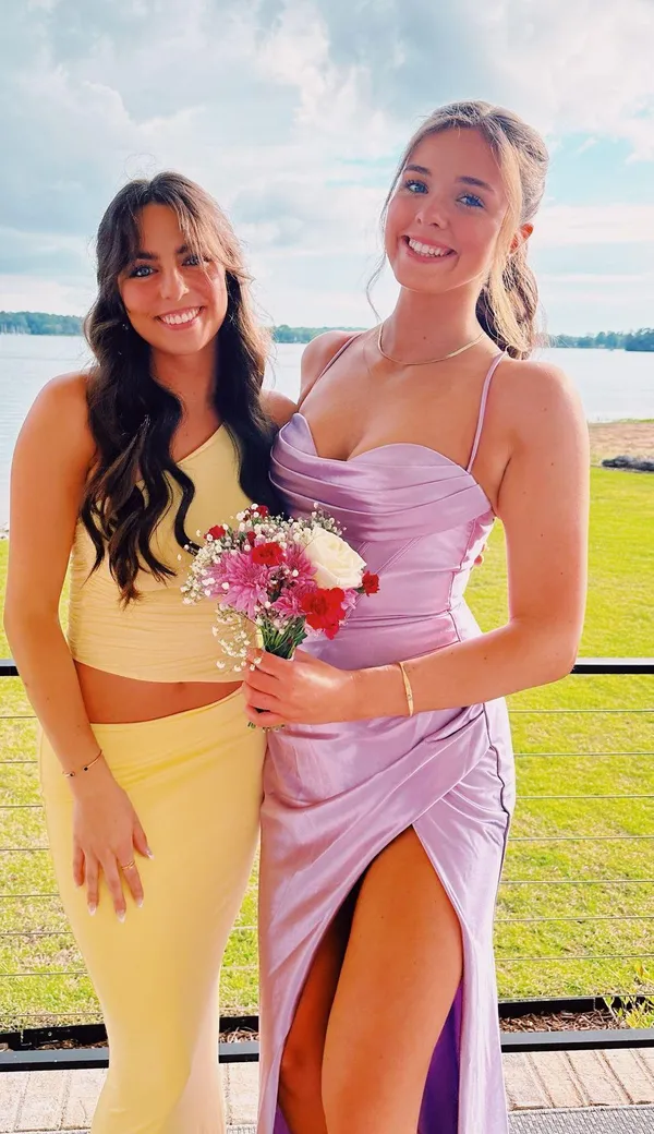 Lilac purple dress PROM Size 10 - Image 2