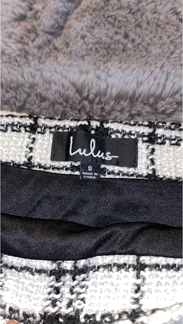 Lulus Tweed Mini Skirt Small - Image 2