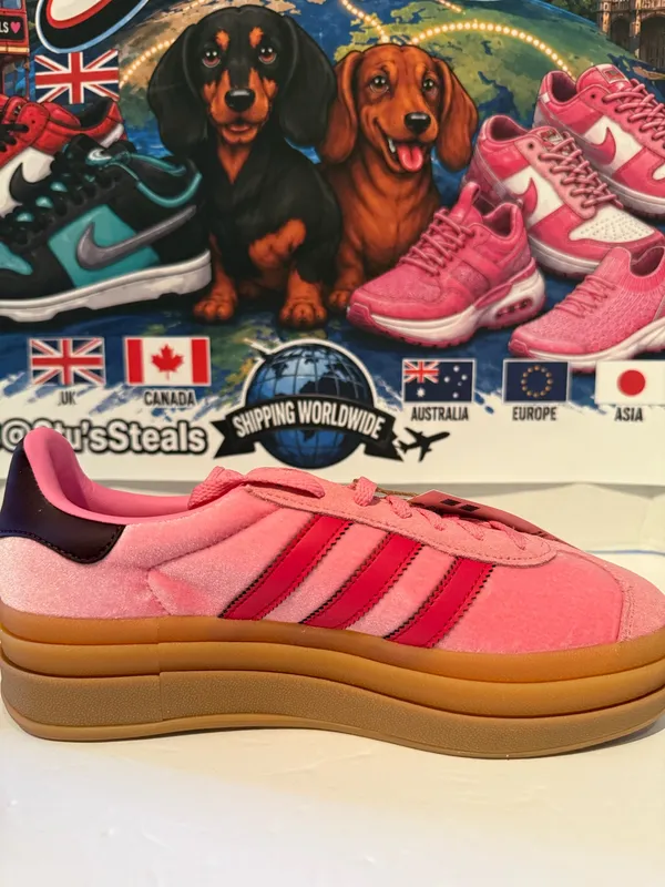 Women’s Adidas Gazelle Bold Fuzzie 7W - Image 3