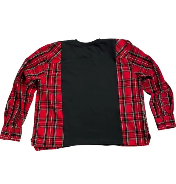 Unique Chiefs Flannel Sleeve Remade Shirt Size M ooak - Image 4