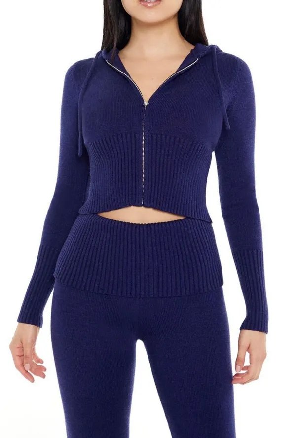 Forever 21 Sweater Knit Hoodie and Bootcut Flare Pants Set - Image 13