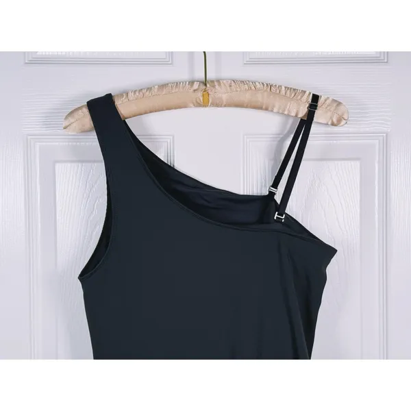 Abercrombie & Fitch One Shoulder Traveler Mini Dress Size M Tall Black Going Out - Image 6