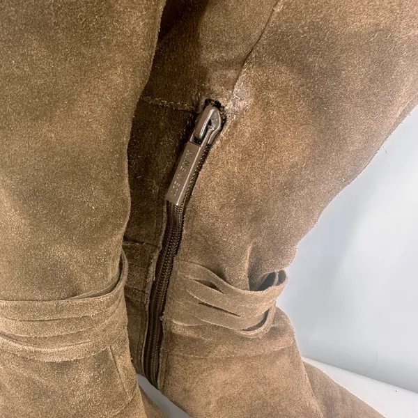 Nine West Brown Leather Suede Adele Knee High Boots Size 8 - Image 8