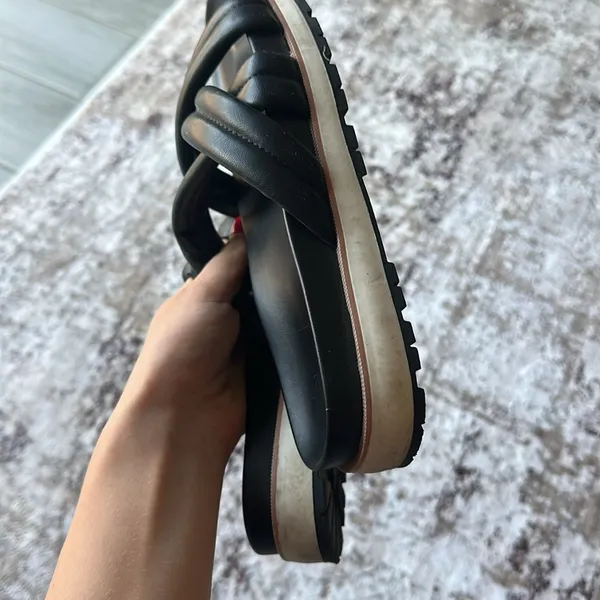 Women's Black Strappy Sandals Size 9 - Image 7