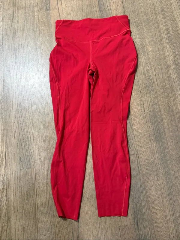 Lululemon Base Pace High Waisted Dark Red 23" Leggings Size 8 - Image 8