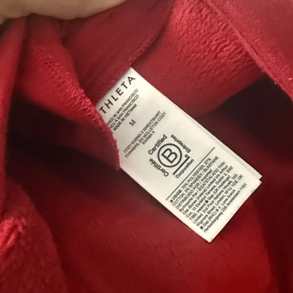 Athleta Vibrant Red Turtleneck Women’s Mock Neck Cozy Sweater Medium - Image 6