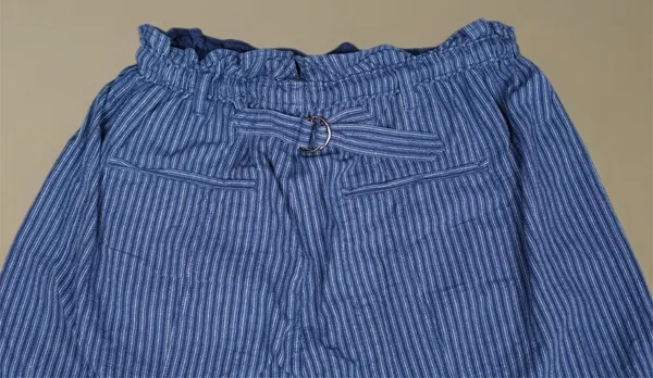 Free people pants blue striped wide leg harem pants xl - Image 4