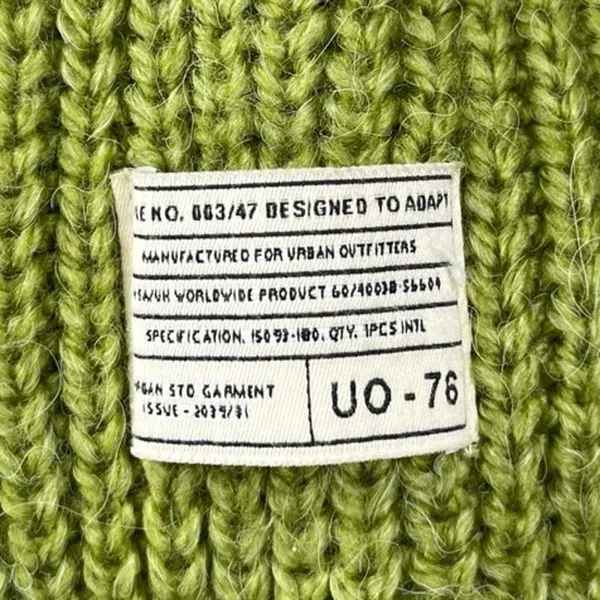 Urban Outfitters Green Knit Long Sleeve Crew Neck Pullover Sweater Top Size S - Image 3