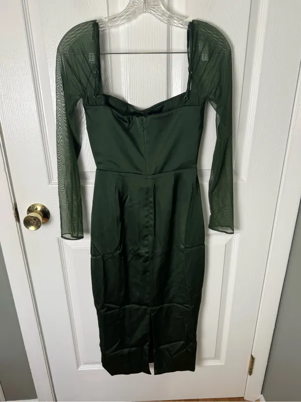 House of CB Ellica Emerald Green Midi Dress S - Image 4