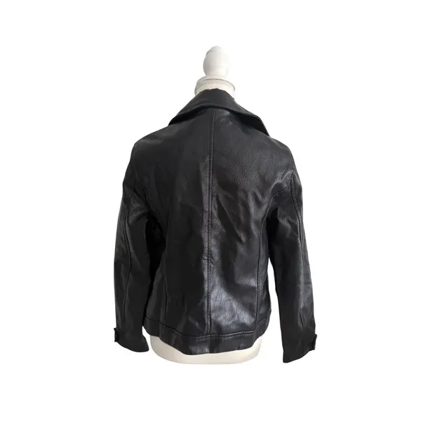 OLD NAVY Vegan Leather Black Jacket Size Medium - Image 10