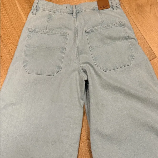 Free People we the free Light Blue‎ extra wide Flare Jeans 26 - Image 5