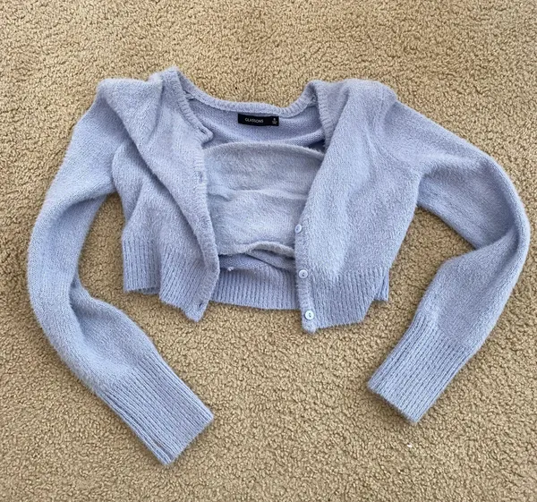 Glassons Blue Fuzzy Sweater Set - Image 3