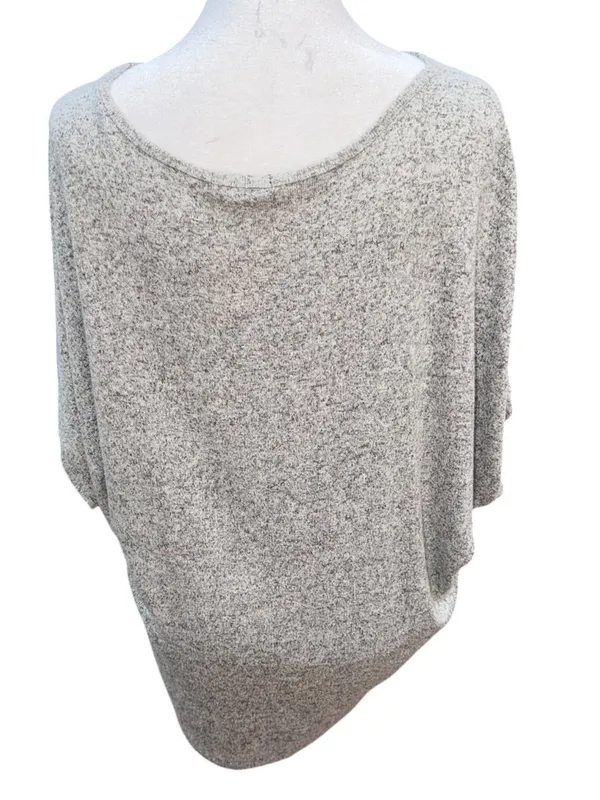 Quince Brushed Short Sleeve Lounge TShirt Heather Grey Small Soft Stretch Jersey - Image 3