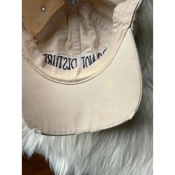 Beige Distressed 'Do Not Disturb' Baseball Cap [COPY] Black - Image 6