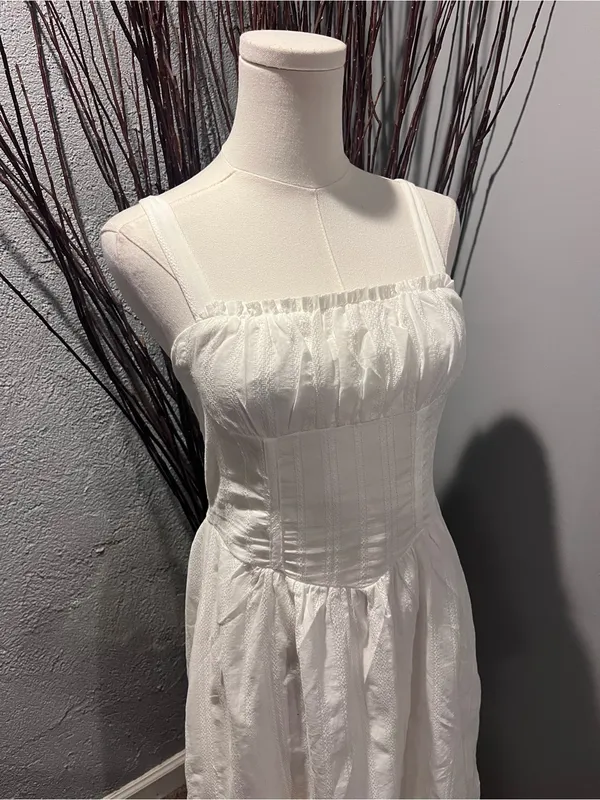 🌸Nwt Wild Fable White Corset Milk Maid Midi Dress Size X-Small🌸 - Image 2