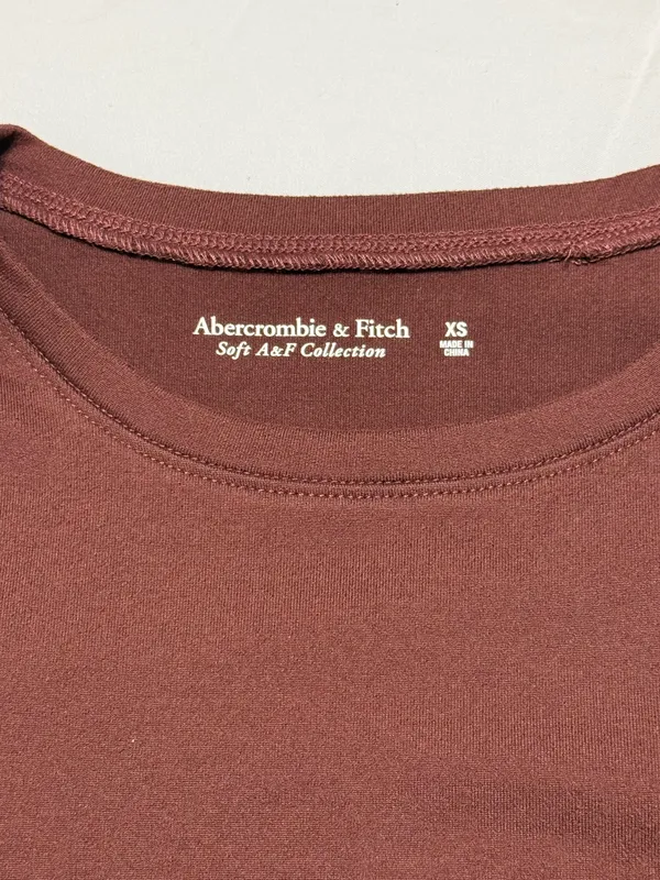 Abercrombie Soft A&F Brown Bodysuit Long Sleeve XS - Image 3
