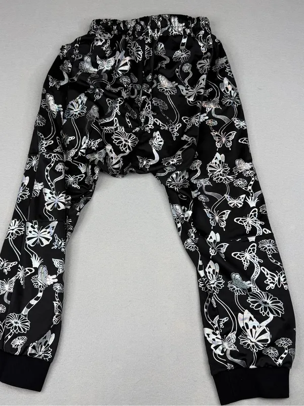Club Exx Sweet Escape Holographic Joggers XS Reflective Rave Y2K Goth - Image 5