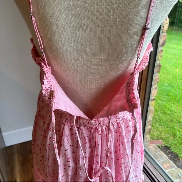 Free People Gabby Pink Floral Mini Dress Size Medium SKU#C24127 - Image 5