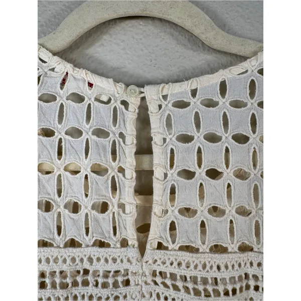 Sundance Cream Lace Shift Mini Dress Womens XL Summer Casual Boho Beachy - Image 4