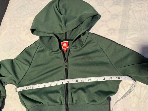 Kappa women cropped green jacket size S - Image 11