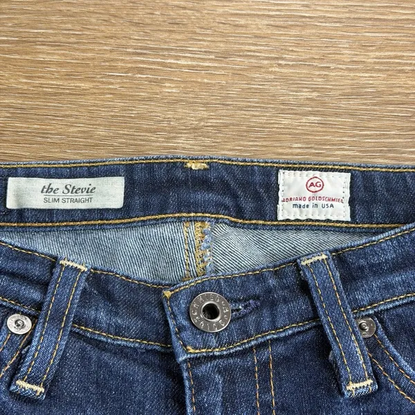 AG Adriano Goldschmied Stevie Jeans Women's 27R Low Rise Slim Straight Made USA - Image 6