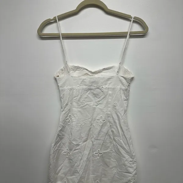 MESHKI Bronwyn Broderie Mini Dress - White - Size XXS - Image 11