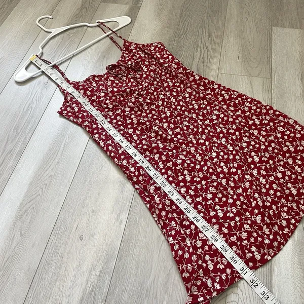 Reformation Mini Dress floral sleeveless womens Red White size 2 cocktail party - Image 7