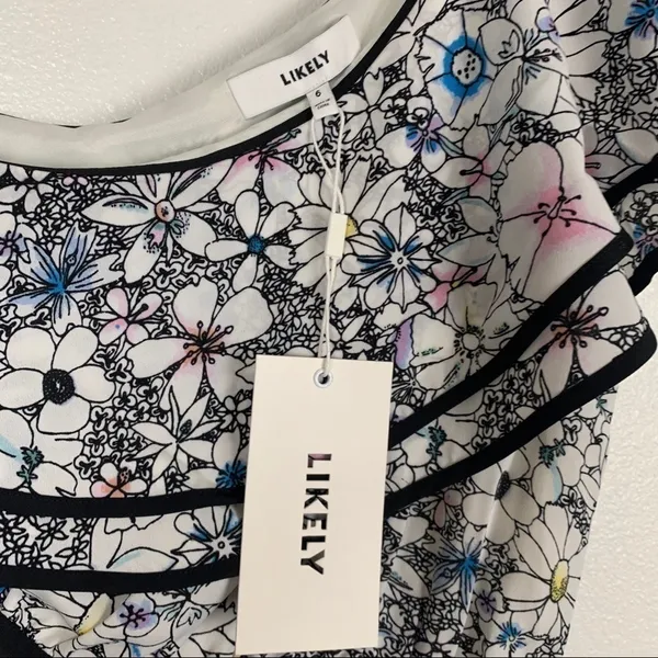 Likely Contour Daisy Delbarton One Shoulder‎ Dress Floral 6 NWT - Image 3